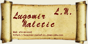 Lugomir Maletić vizit kartica